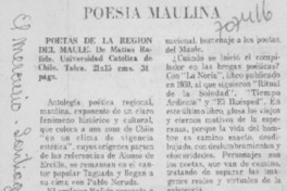 Poesía maulina.