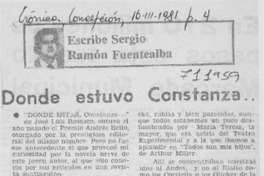 Dónde estuvo Constanza