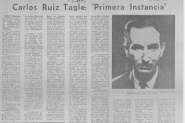 Carlos Ruiz-Tagle, "Primera instancia"