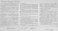 Milton Rossel Acuña
