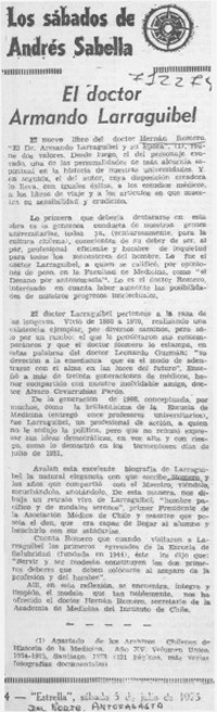 El doctor Armando Larraguibel