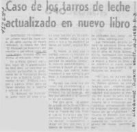 Caso de los tarros de leche actualizado en nuevo libro.