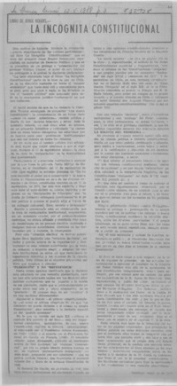 La incógnita constitucional.