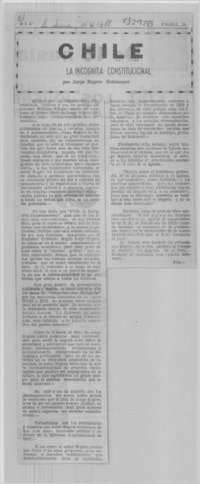 La incógnita constitucional.