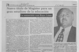 Nuevo título de Magíster para un gran estudioso de la educación: [entrevista]