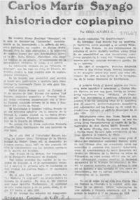 Carlos María Sayago historiador copiapino