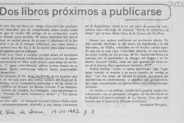 Dos libros próximos a publicarse