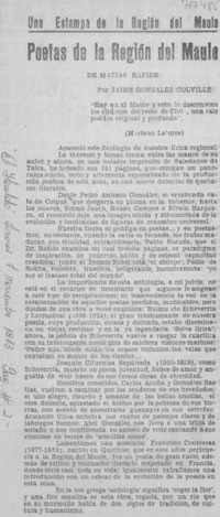 Poetas de la Región del Maule