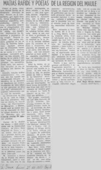 Matías Rafide y poetas de la Región del Maule