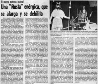 Una "Ñusta" enérgica, que se alarga y se debilita