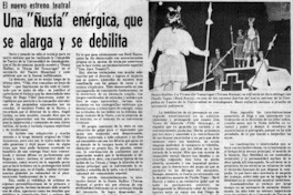 Una "Ñusta" enérgica, que se alarga y se debilita