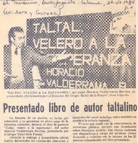 Presentando libro de autor taltalino.