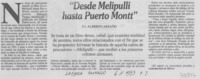 "Desde Melipulli hasta Puerto Montt"