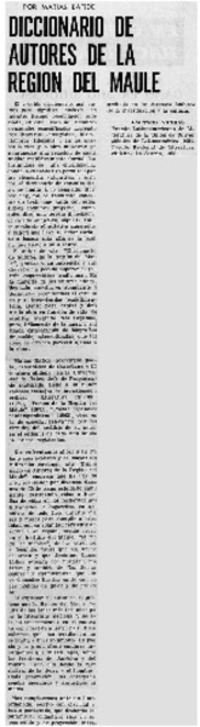 Diccionario de autores de la Región del Maule
