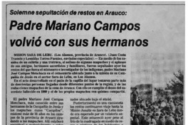 Padre Mariano Campos volvió con sus hermanos