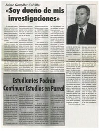 Soy dueño de mis investigaciones