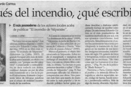 Despúes del incendio, ¿qué escribimos?