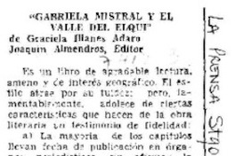 Gabriela Mistral y el Valle del Elqui