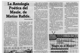 La antología poética del Maule, de Matías Rafide