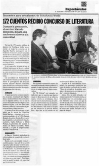 Encuentro para estudiantes de Enseñanza Media. 172 cuentos recibiò concurso de literatura