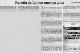 Reseña de Lan en nuestra zona