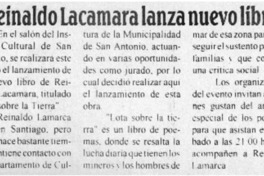 Reinaldo Lacamara lanza nuevo libro.