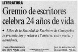 Gremio de Escritores celebra 24 años de vida