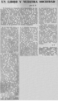 Un libro y nuestra sociedad