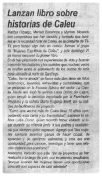 Lanzan libro sobre historias de Caleu.