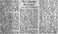 La cuestión del Lauca"