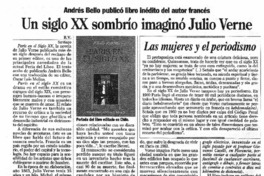 Un Siglo XX sombrió imaginó Julio Verne ANdrés Bello publicó libro inédito del autor francés