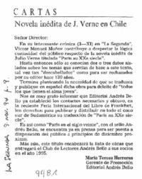 Novela inédita de J. Verne en Chile