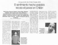 El sentimiento hecho palabra recala el jueves en Chillán