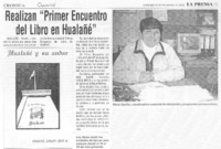 Realizan "Primer encuentro del libro en Hualañé"