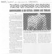 Teatro Expresión celebrará aniversario a su estilo
