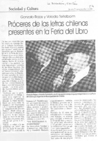 Próceres de las letras chilenas presentes en la Feria del Libro