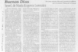 Sewel, de María Eugenia Lorenzini