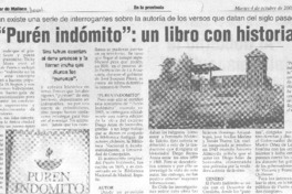 "Purén indómito": un libro con historia.