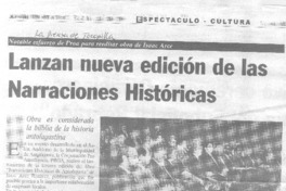 Lanzan nueva edición de las narraciones históricas.