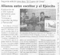 Alianza entre escritor y el Ejército.