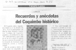 Recuerdos y anécdotas del Coquimbo histórico