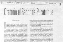 Oratorio al señor de Pucatrihue.