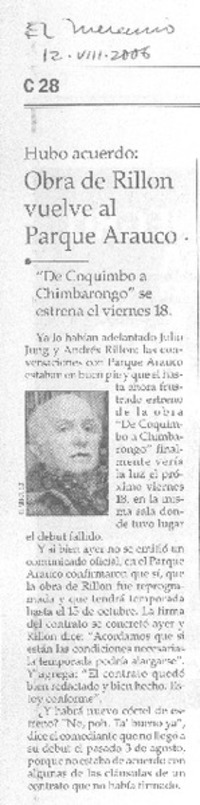 Obra de Rillon vuelve al Parque Arauco
