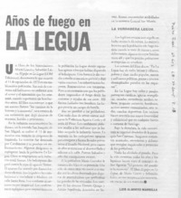 Años de fuego en la Legua.