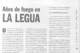 Años de fuego en la Legua.