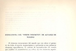 Estructura del "Purén Indómito", de Alvarez de Toledo