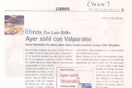 Ayer soñé con Valparaíso