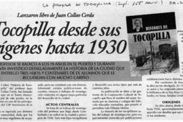 Tocopilla desde sus orígenes hasta 1930  [artículo]