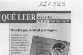 Santiago, brutal y mágico  [artículo] Willy Haltenhoff