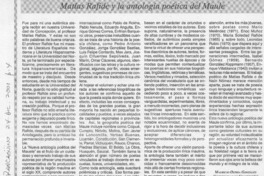 Matías Rafide y la antología poética del Maule
